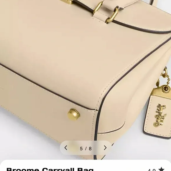 Coach Broome Carryall Bag in Brass/Ivory with Gold Hardware New with tags - Picture 4 of 15
